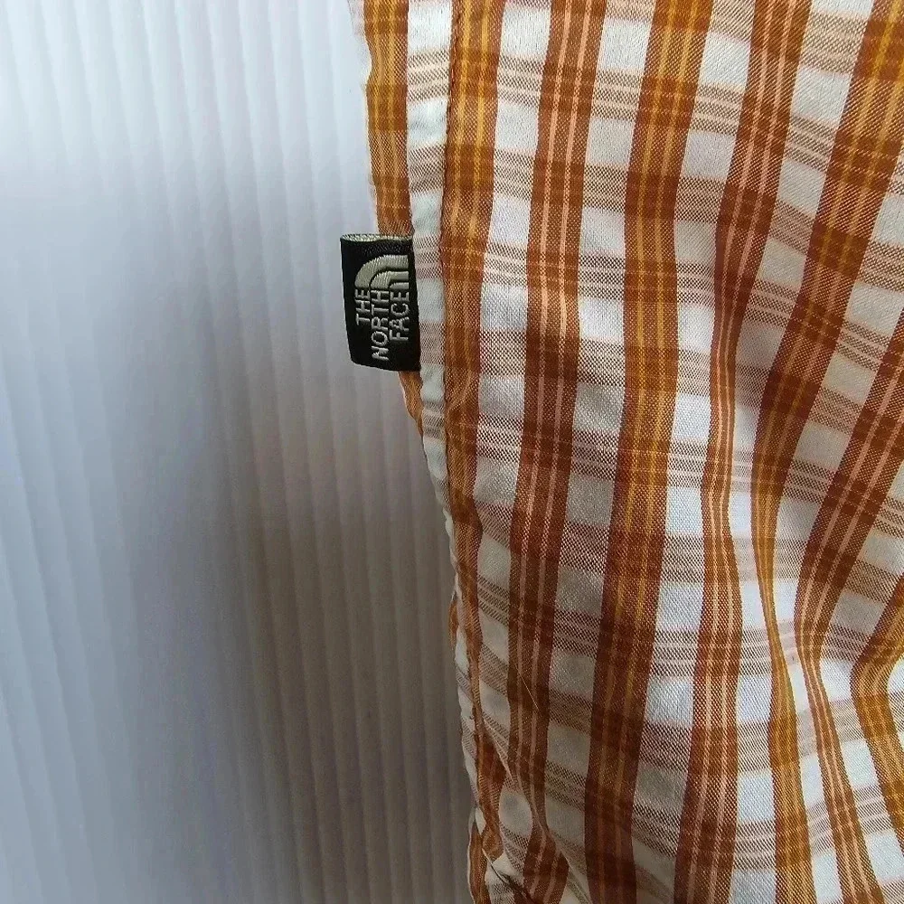 The North Face Men's Lightweight Camp Shirt in Orange Plaid Size Large